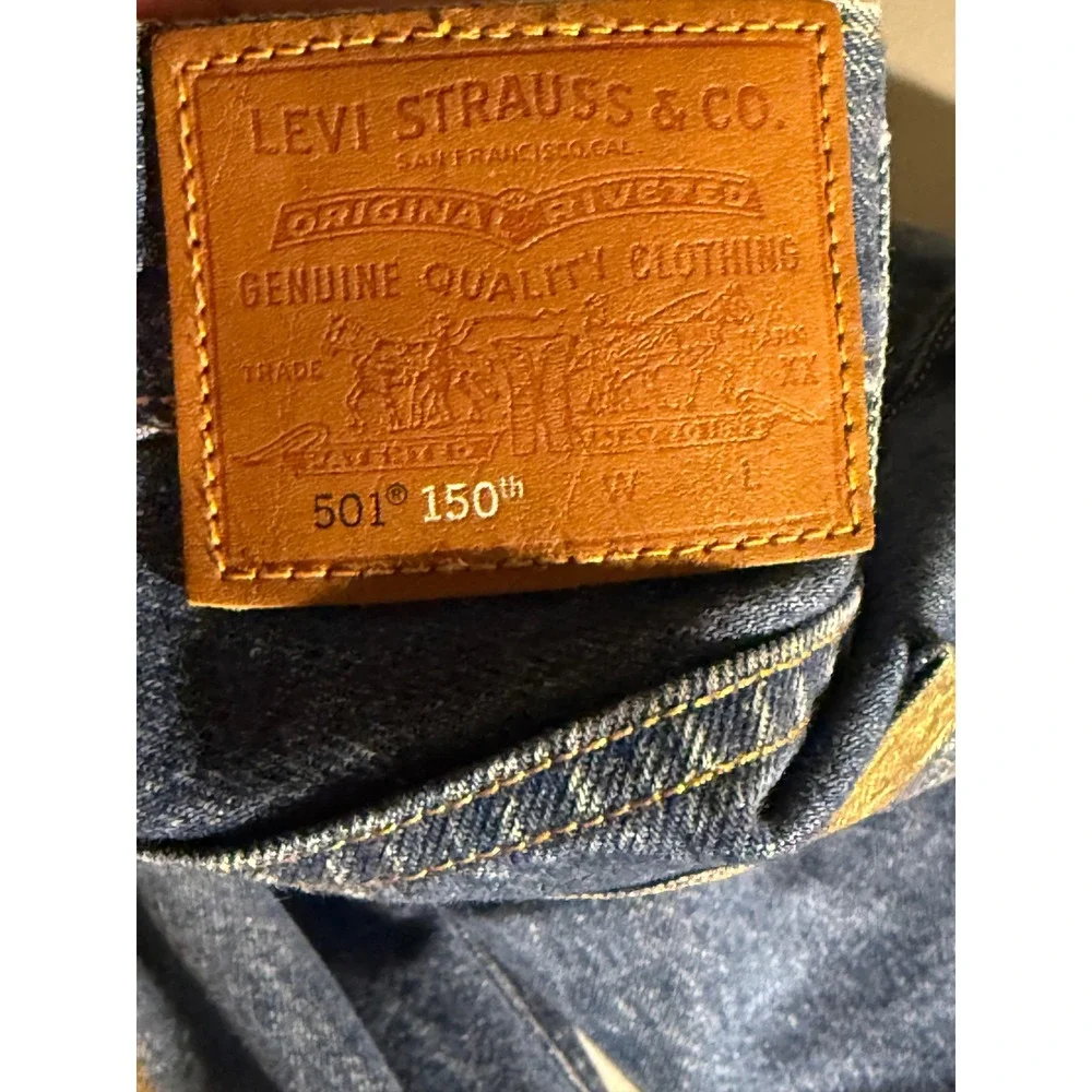 Levis 501 150th Anniversary Edition Custom Jeans Blue Denim 32x32 Mens